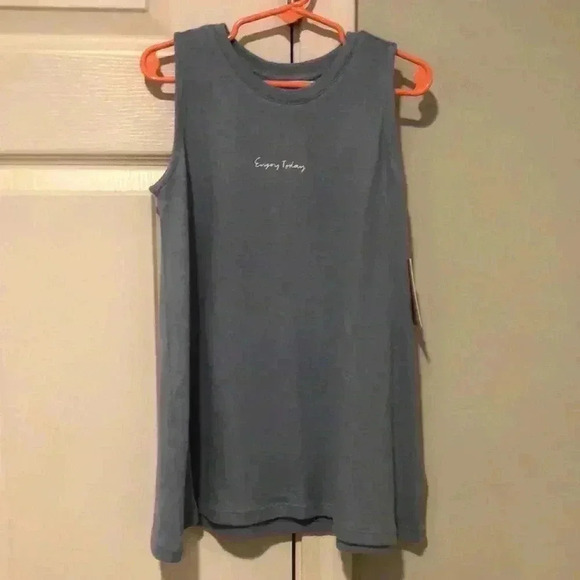 R+R graphic brushed swing tank…blue size medium (8-10). - Picture 2 of 7